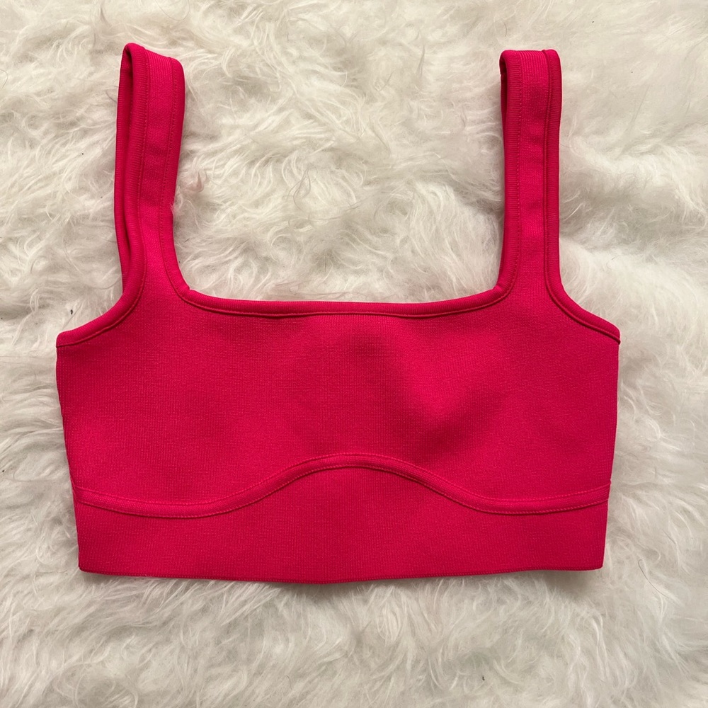 Zara hot pink crop top Size S